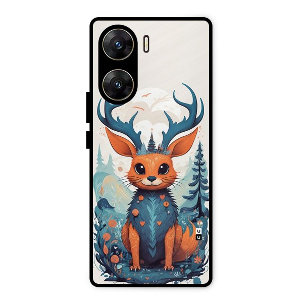 Magestic Animal Metal Back Case for Vivo V29e