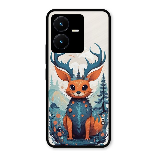 Magestic Animal Metal Back Case for Vivo Y22s