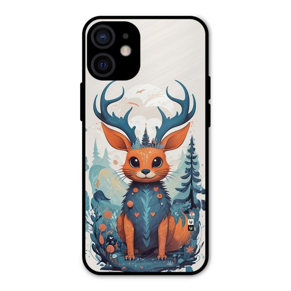 Magestic Animal Metal Back Case for iPhone 12 Mini