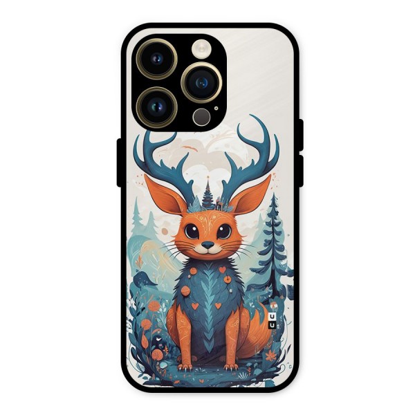 Magestic Animal Metal Back Case for iPhone 14 Pro