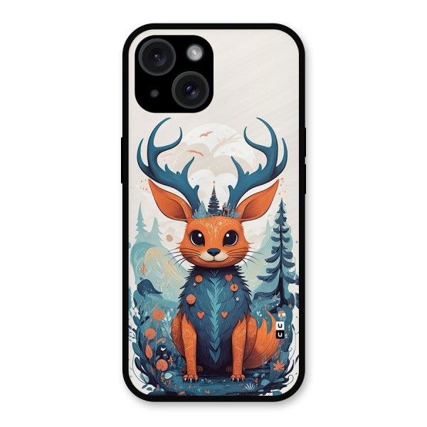 Magestic Animal Metal Back Case for iPhone 15