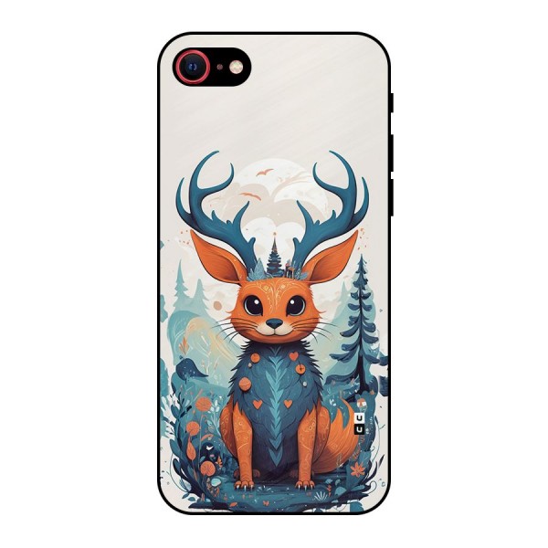 Magestic Animal Metal Back Case for iPhone 8