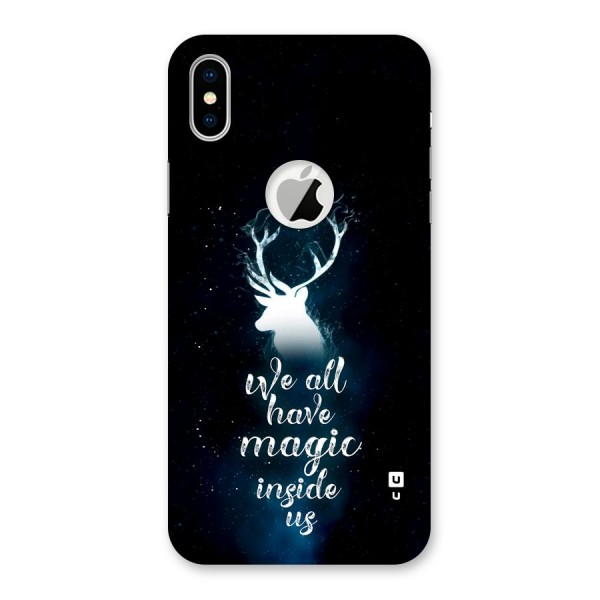 Magic Inside Back Case for iPhone XS Logo Cut