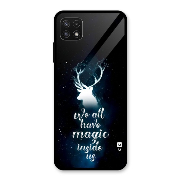 Magic Inside Glass Back Case for Galaxy A22 5G