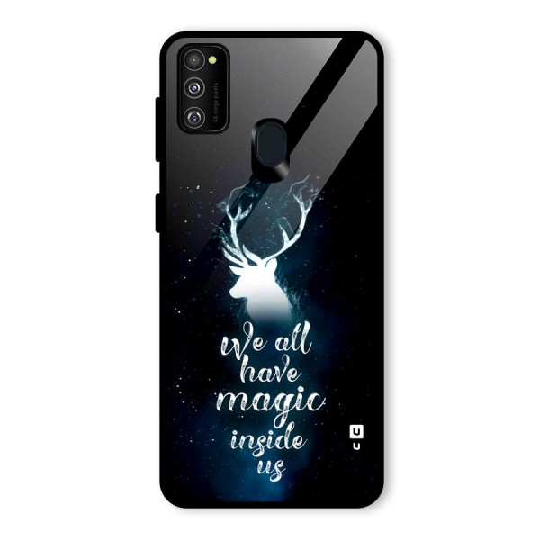 Magic Inside Glass Back Case for Galaxy M21