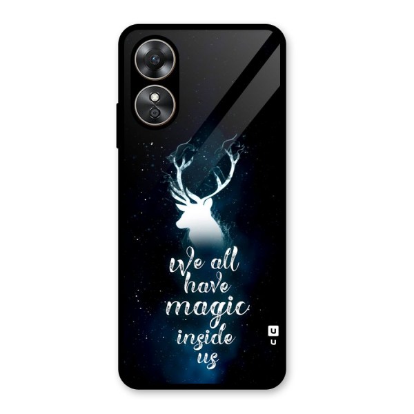 Magic Inside Glass Back Case for Oppo A17