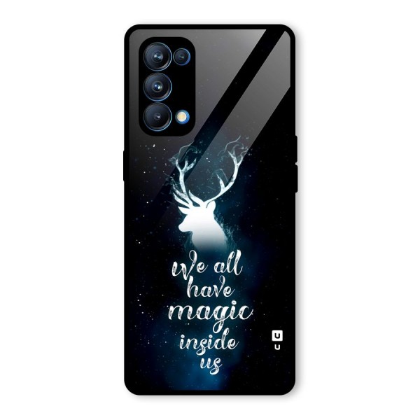 Magic Inside Glass Back Case for Oppo Reno5 Pro 5G