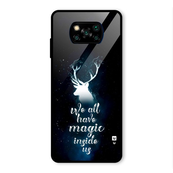 Magic Inside Glass Back Case for Poco X3 Pro