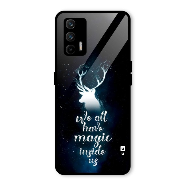 Magic Inside Glass Back Case for Realme X7 Max