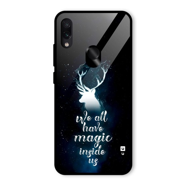 Magic Inside Glass Back Case for Redmi Note 7