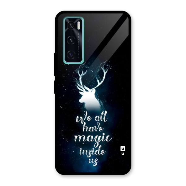 Magic Inside Glass Back Case for Vivo V20 SE