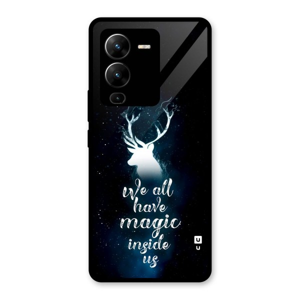 Magic Inside Glass Back Case for Vivo V25 Pro