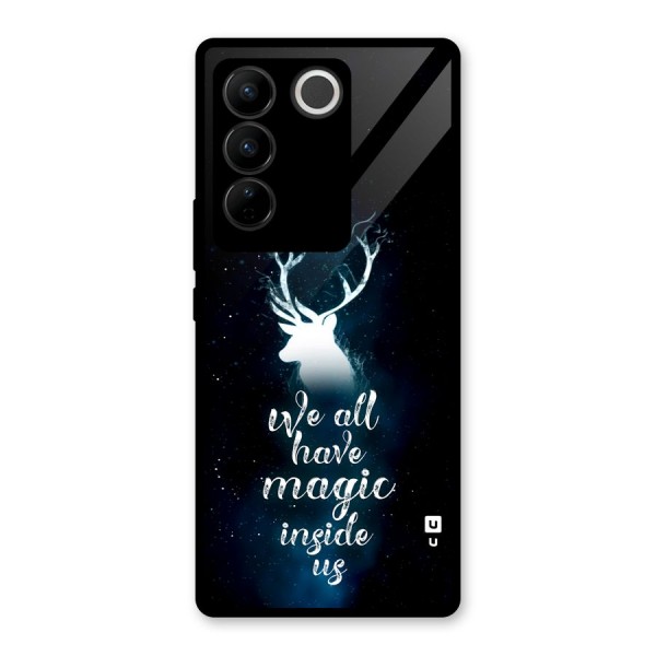 Magic Inside Glass Back Case for Vivo V27 Pro