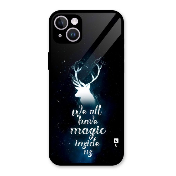 Magic Inside Glass Back Case for iPhone 14 Plus