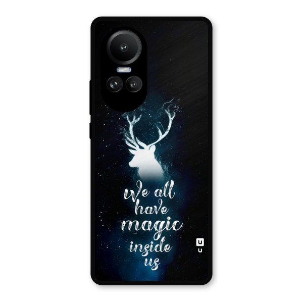 Magic Inside Metal Back Case for Oppo Reno10 Pro