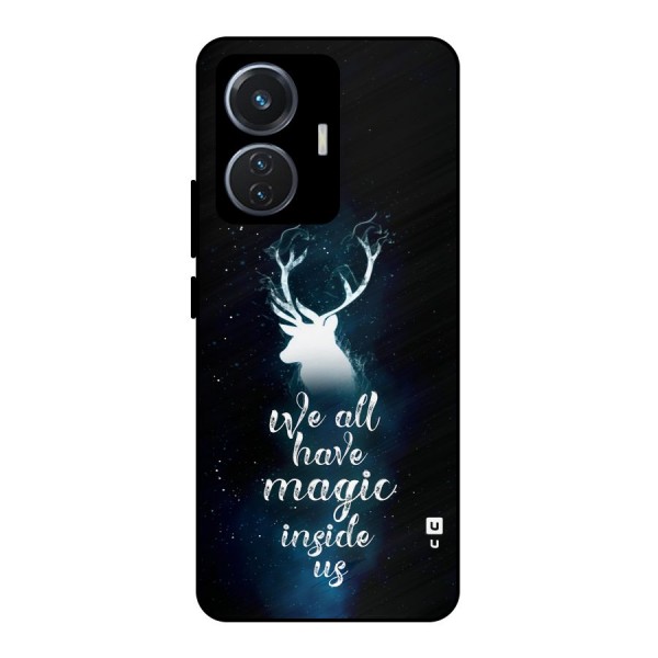 Magic Inside Metal Back Case for Vivo T1 44W