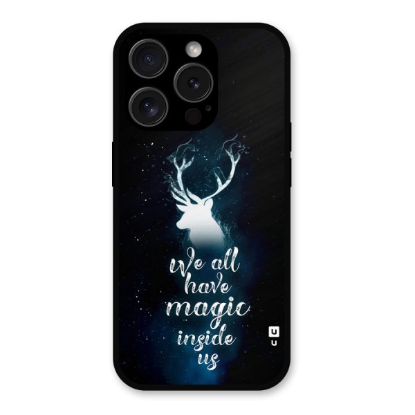 Magic Inside Metal Back Case for iPhone 15 Pro