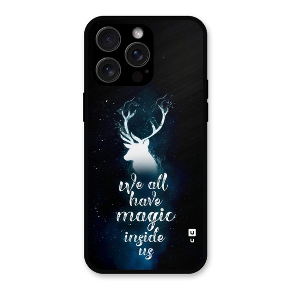 Magic Inside Metal Back Case for iPhone 15 Pro Max