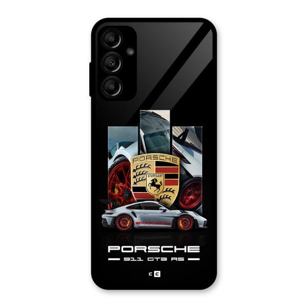 Magnificent Supercar Glass Back Case for Galaxy A14 5G