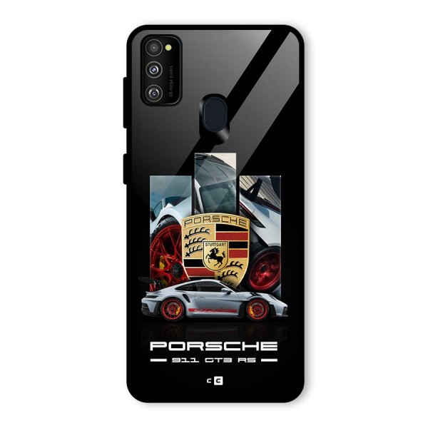 Magnificent Supercar Glass Back Case for Galaxy M30s