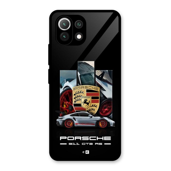 Magnificent Supercar Glass Back Case for Mi 11 Lite