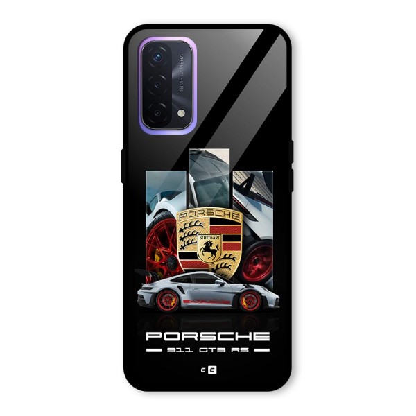 Magnificent Supercar Glass Back Case for Oppo A74 5G