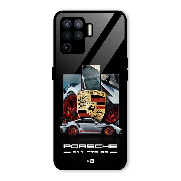 Magnificent Supercar Glass Back Case for Oppo F19 Pro