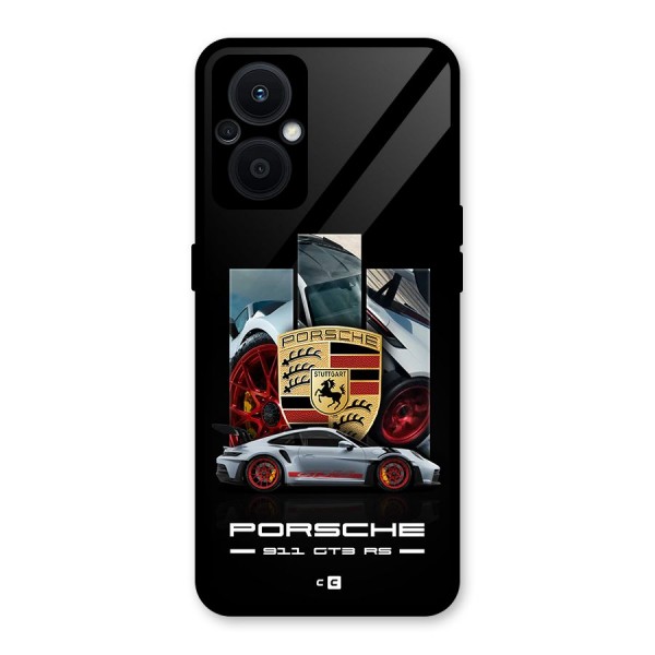 Magnificent Supercar Glass Back Case for Oppo F21s Pro 5G