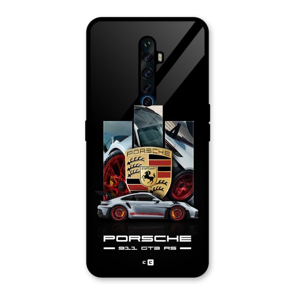 Magnificent Supercar Glass Back Case for Oppo Reno2 F