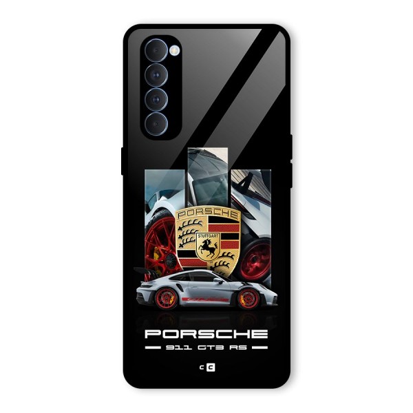 Magnificent Supercar Glass Back Case for Oppo Reno4 Pro