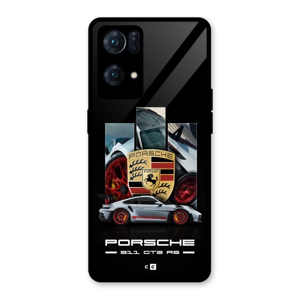 Magnificent Supercar Glass Back Case for Oppo Reno7 Pro 5G