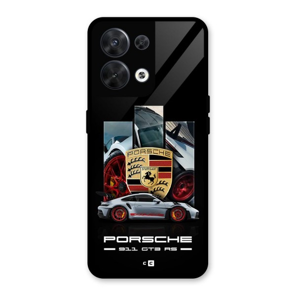 Magnificent Supercar Glass Back Case for Oppo Reno8 5G