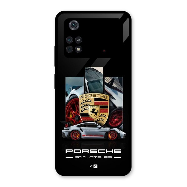 Magnificent Supercar Glass Back Case for Poco M4 Pro 4G