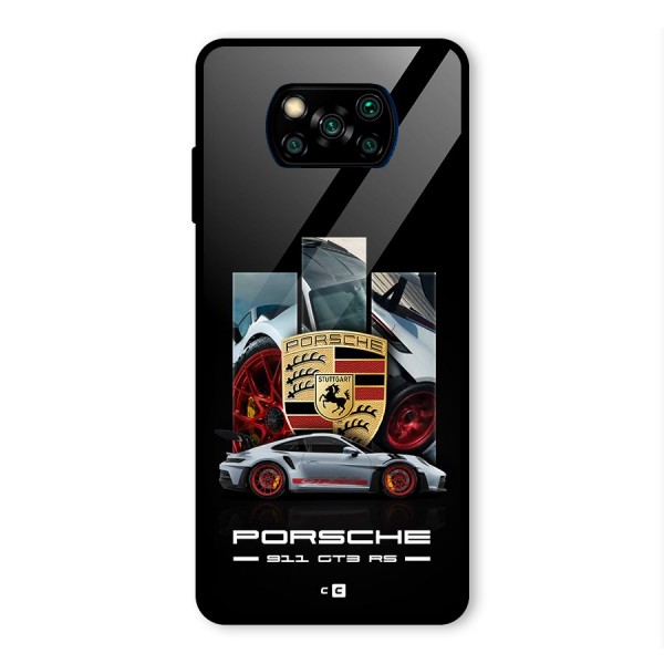 Magnificent Supercar Glass Back Case for Poco X3 Pro