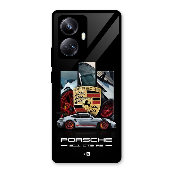 Magnificent Supercar Glass Back Case for Realme 10 Pro Plus