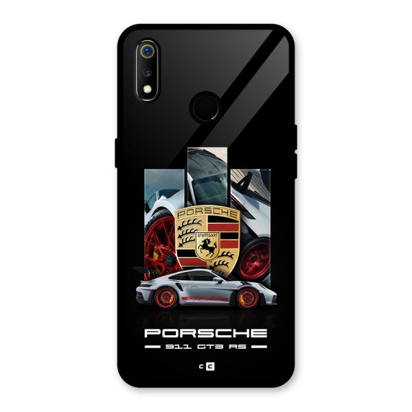 Magnificent Supercar Glass Back Case for Realme 3i