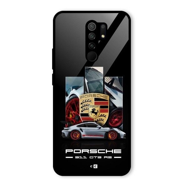 Magnificent Supercar Glass Back Case for Redmi 9 Prime