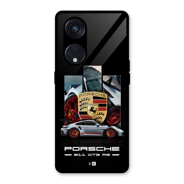 Magnificent Supercar Glass Back Case for Reno8 T 5G