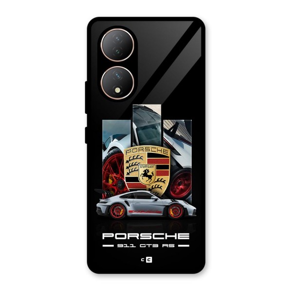 Magnificent Supercar Glass Back Case for Vivo T2