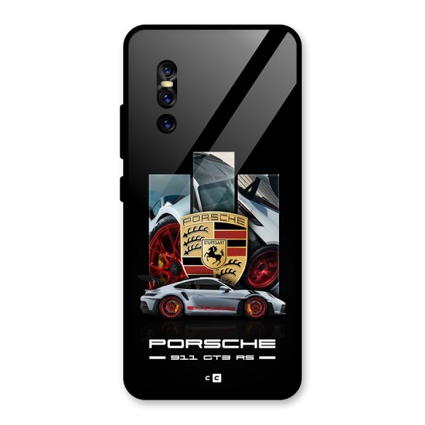 Magnificent Supercar Glass Back Case for Vivo V15 Pro