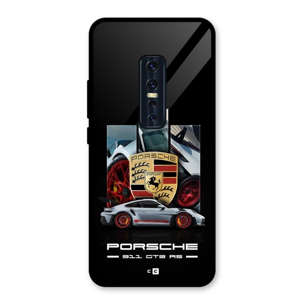 Magnificent Supercar Glass Back Case for Vivo V17 Pro