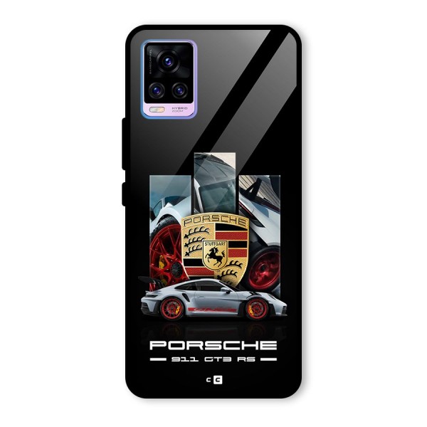 Magnificent Supercar Glass Back Case for Vivo V20 Pro