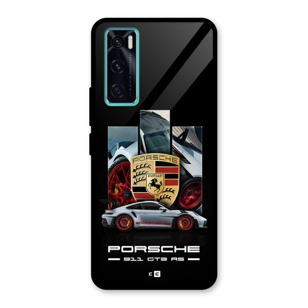 Magnificent Supercar Glass Back Case for Vivo V20 SE