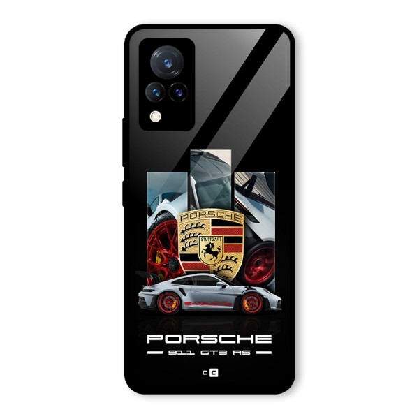 Magnificent Supercar Glass Back Case for Vivo V21 5G