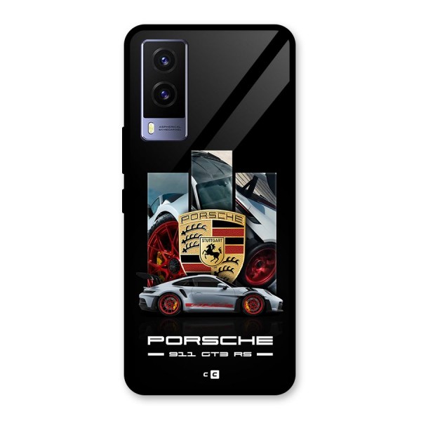 Magnificent Supercar Glass Back Case for Vivo V21e 5G