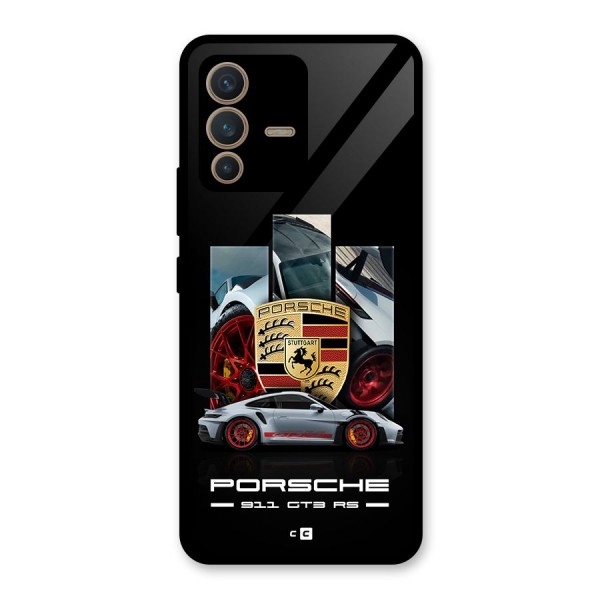 Magnificent Supercar Glass Back Case for Vivo V23 5G