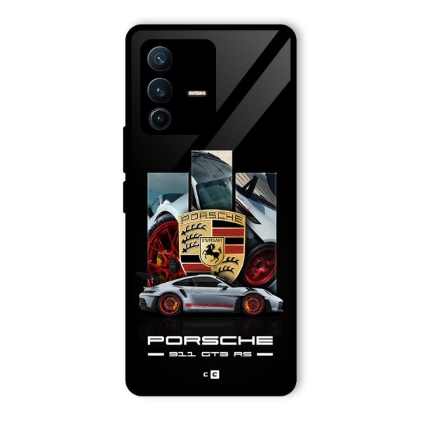 Magnificent Supercar Glass Back Case for Vivo V23 Pro