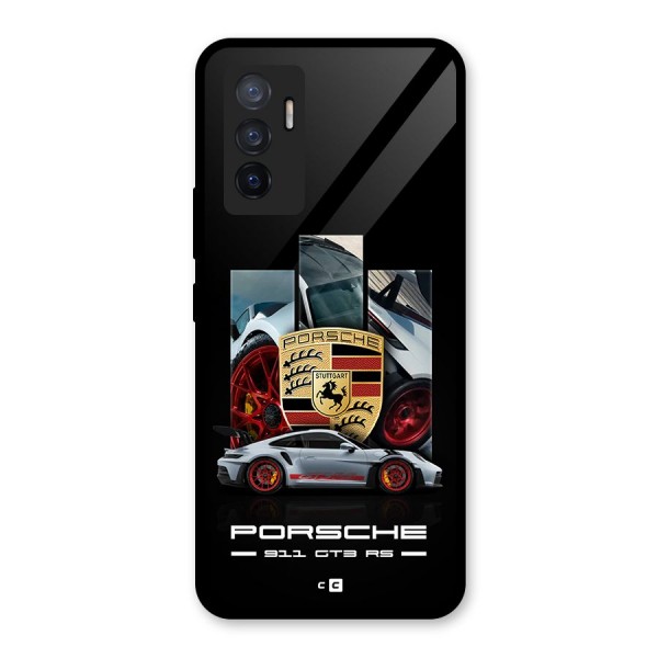 Magnificent Supercar Glass Back Case for Vivo V23e