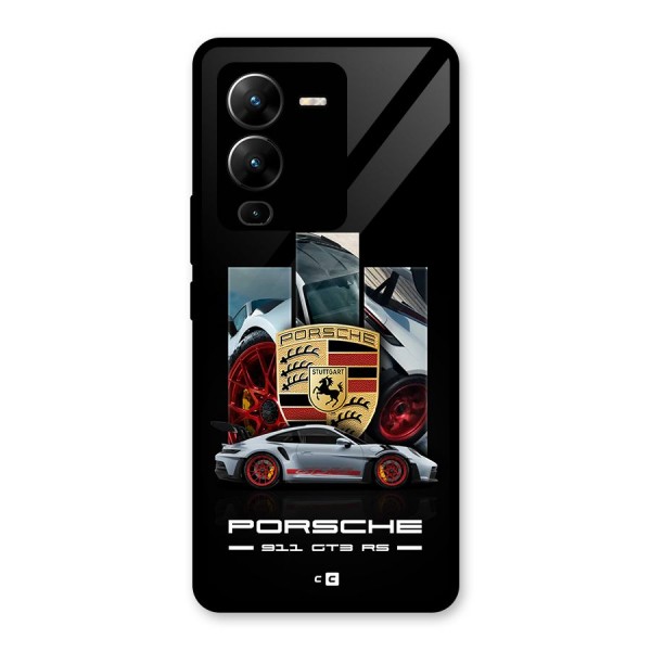 Magnificent Supercar Glass Back Case for Vivo V25 Pro