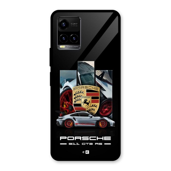 Magnificent Supercar Glass Back Case for Vivo Y21A